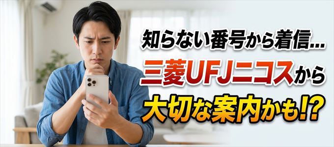 その電話番号は三菱UFJニコスから大切なお知らせかも？