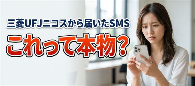 三菱UFJニコスから送られてきたSMSは本物？