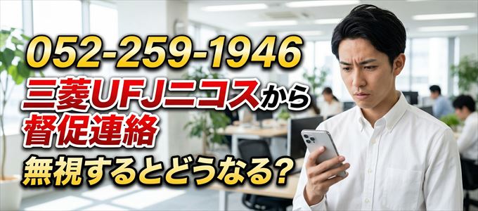 「0522591946」は三菱UFJニコスから督促電話