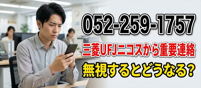 「0522591757」は三菱UFJニコスから重要連絡