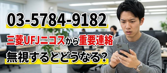「0357849182」は三菱UFJニコスから重要連絡