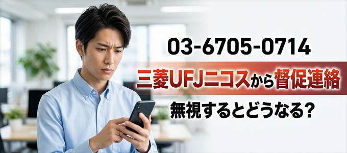 「0367050714」は三菱UFJニコスから督促電話