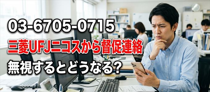 「0367050715」は三菱UFJニコスから督促電話